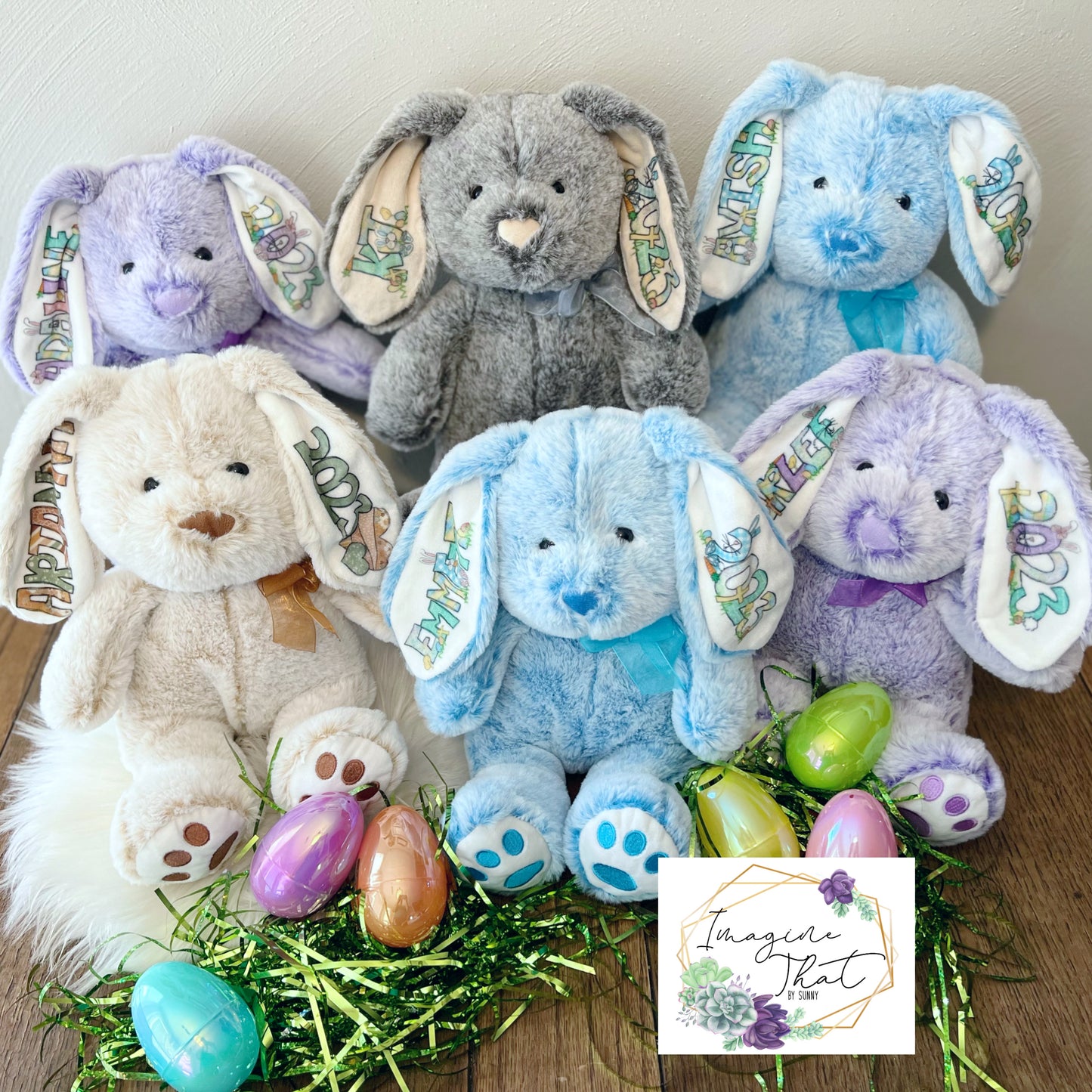 Easter Bunny Personalized Custom 14” Plush Stuffed Rabbit